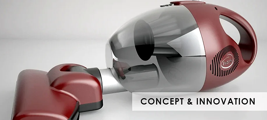 Concept and innovation: a rendered handheld vacuum cleaner