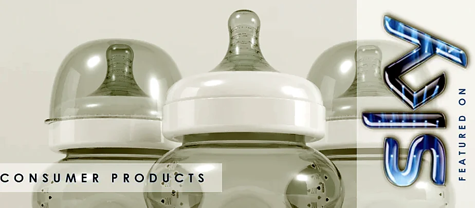 Consumer products: rendered baby bottles